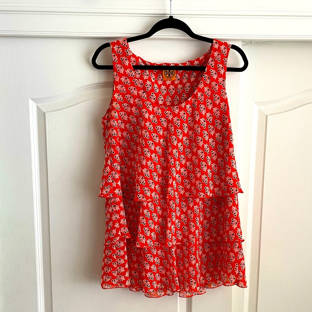 Tory Burch Red Sleeveless Top
